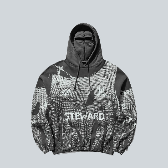 STEWARD VEST MASKED HOODIE - DARK GREY – Saison