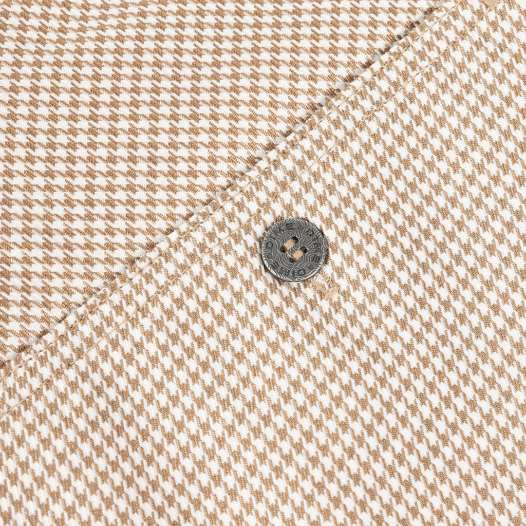 BAGGY HOUNDSTOOTH SHORTS - BEIGE