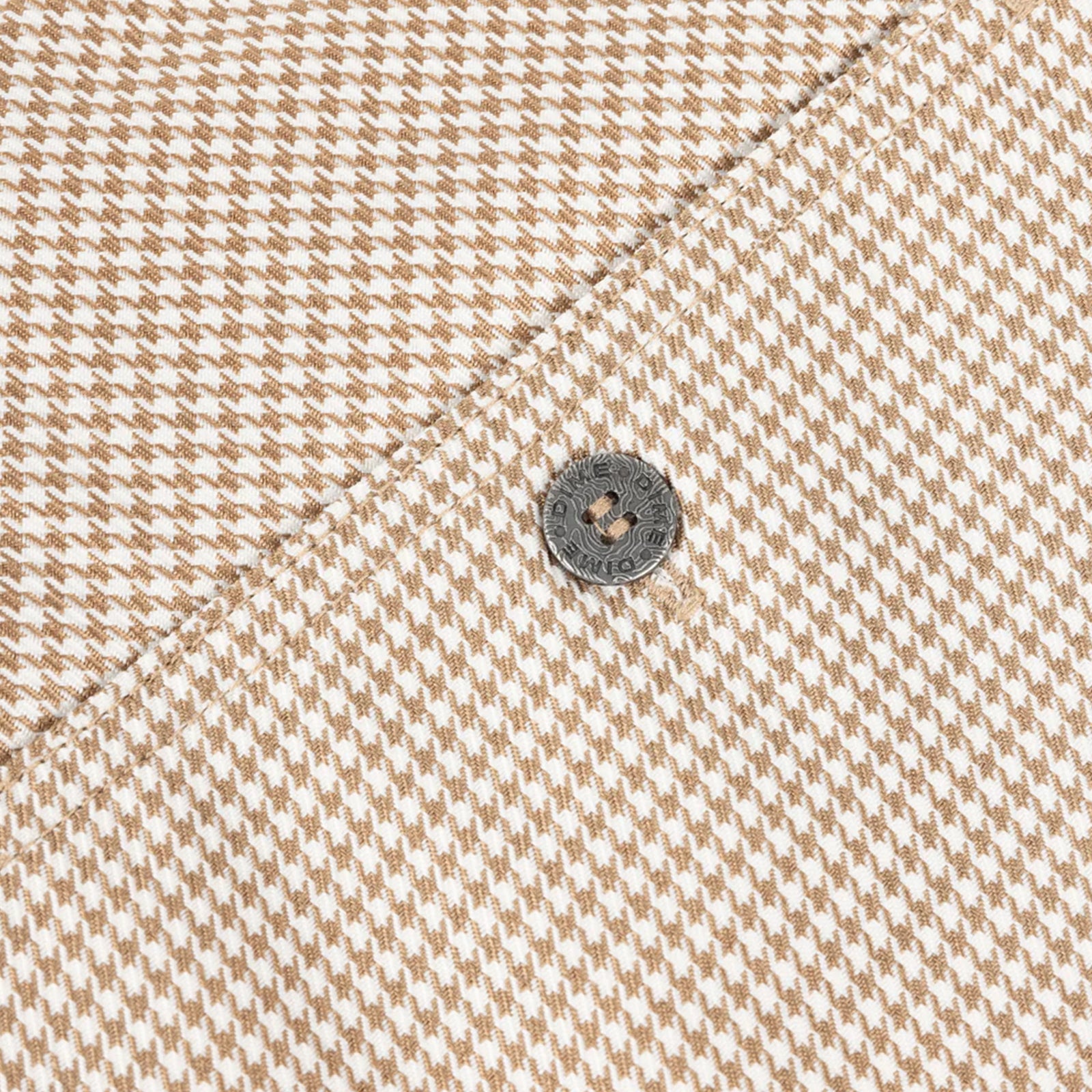BAGGY HOUNDSTOOTH SHORTS - BEIGE