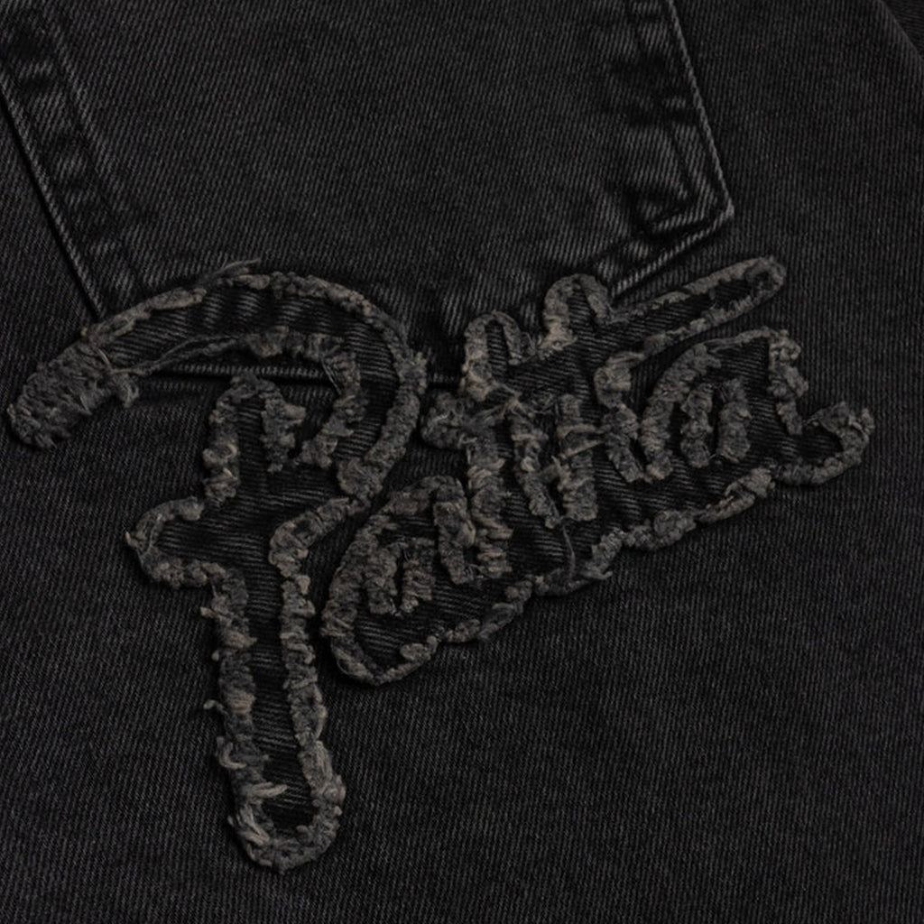 WHISKERS DENIM JORTS - BLACK DENIM