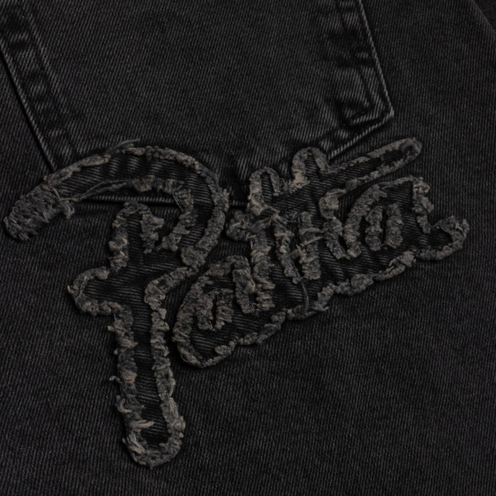WHISKERS DENIM JORTS - BLACK DENIM