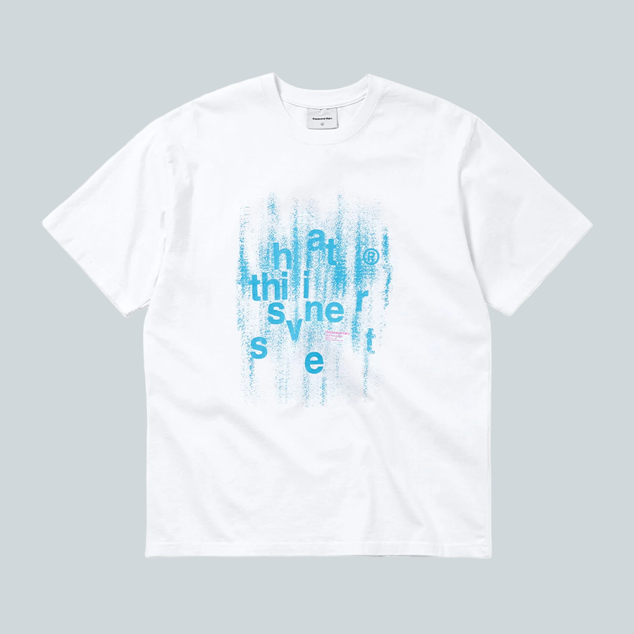THISISNEVERTHAT BRUSHED PRINT TEE - WHITE image 0