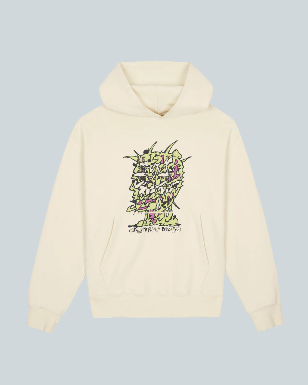 BRAIN DEAD SCRAMBLED HEAD HOODIE - NATURAL image 0