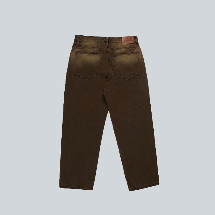 GOODIES SPORTIVE TOBACCO WIDE LEG PANTS - BROWN image 1