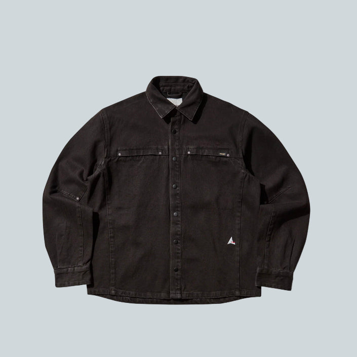 ROA X WRANGLER LONA DENIM SHIRT - DARK BROWN image 0