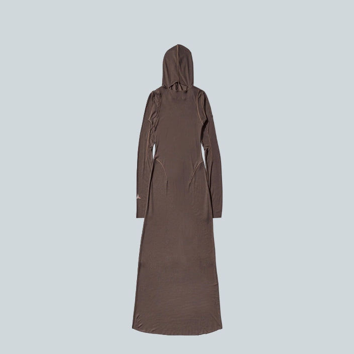 ROA THEMBA SHEER HOODED DRESS - ANTHRACITE image 1