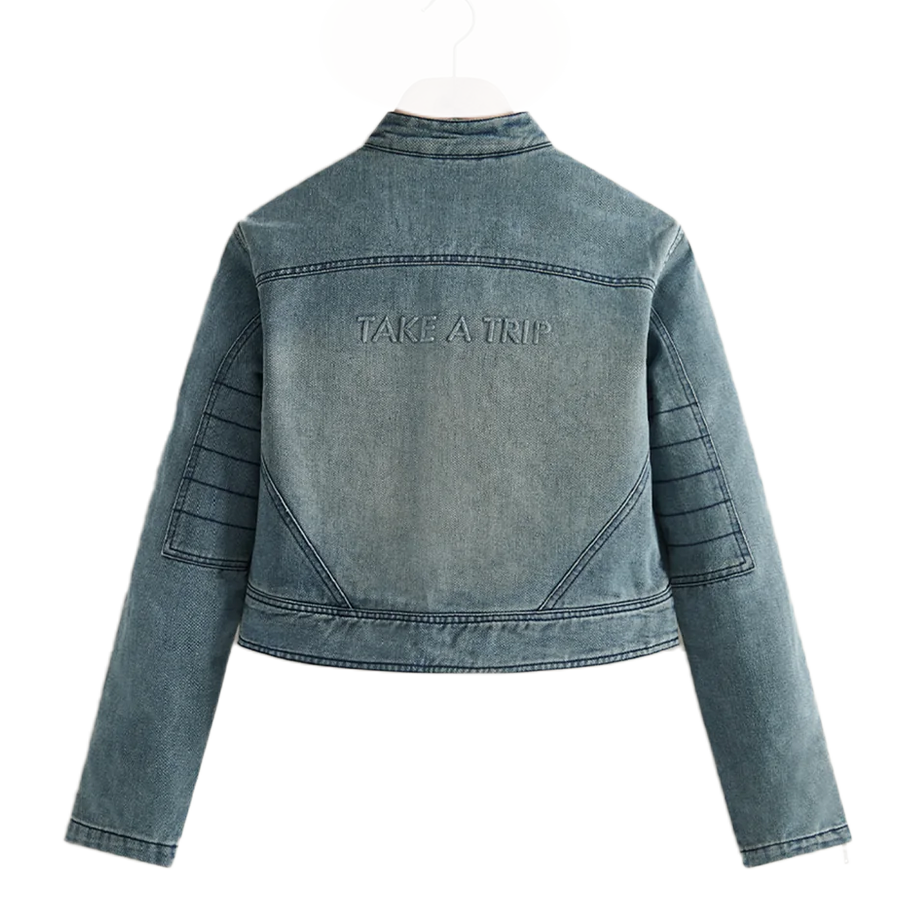 HOUSE OF SUNNY TAKE A TRIP JACKET - DENIM image 1