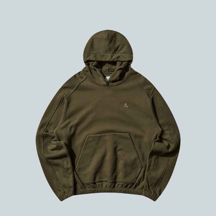 ROA LOGO 490GSM HOODIE - OLIVE image 0