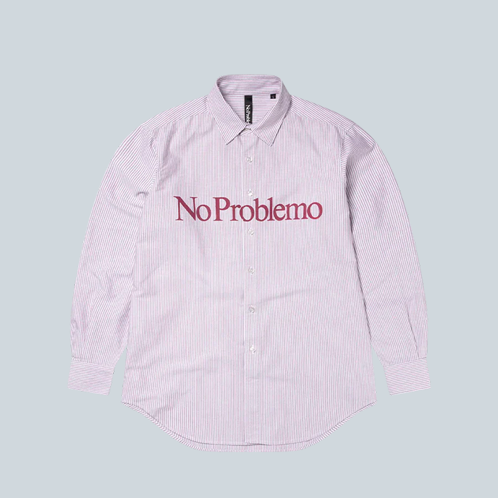 STRIPES LS OXFORD SHIRT - RED