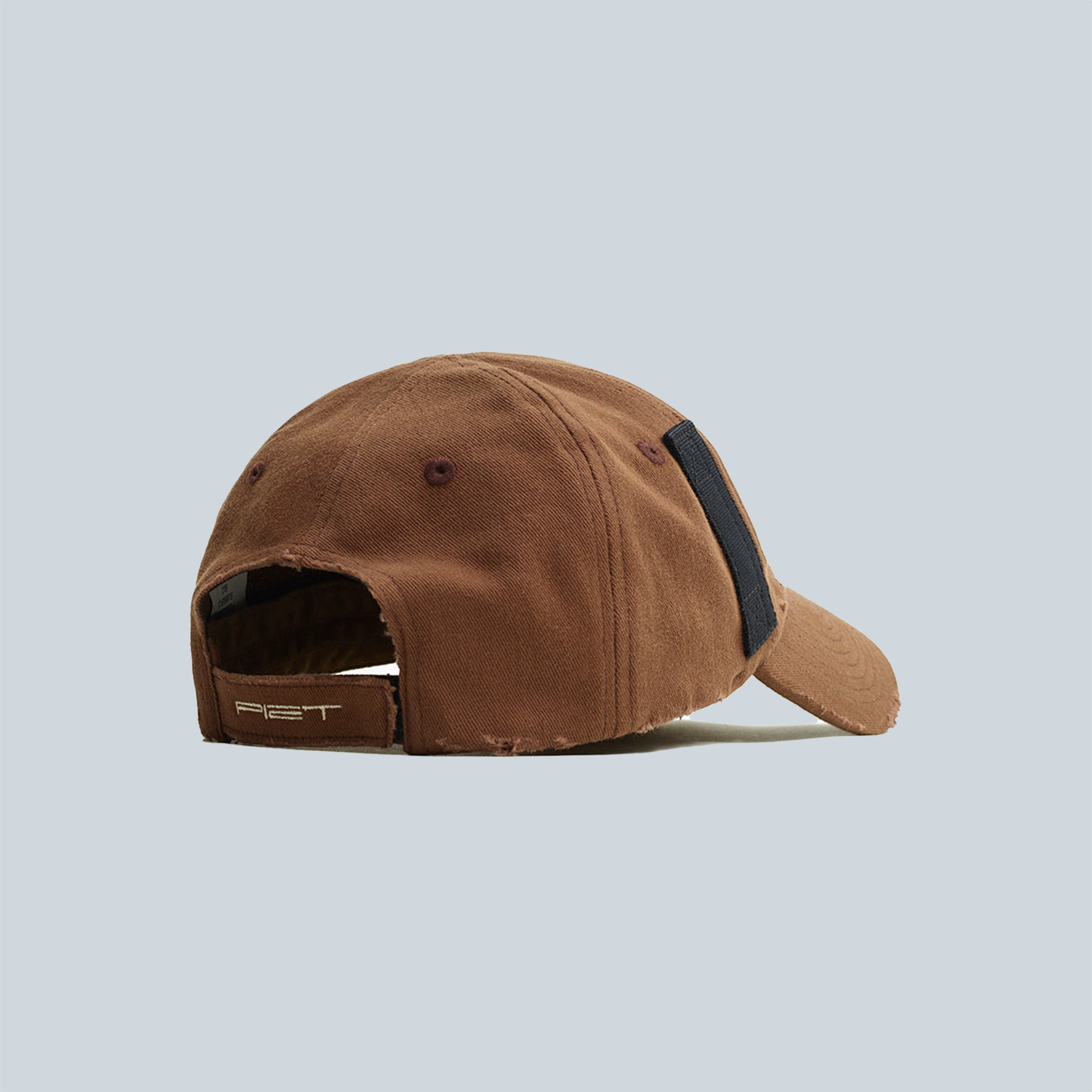 NANO LOGO STUDDED CAP - DARK BROWN