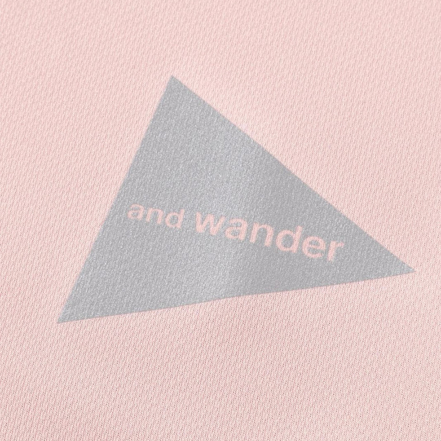 AND WANDER DRY JERSEY RAGLAN SS T - PINK image 2