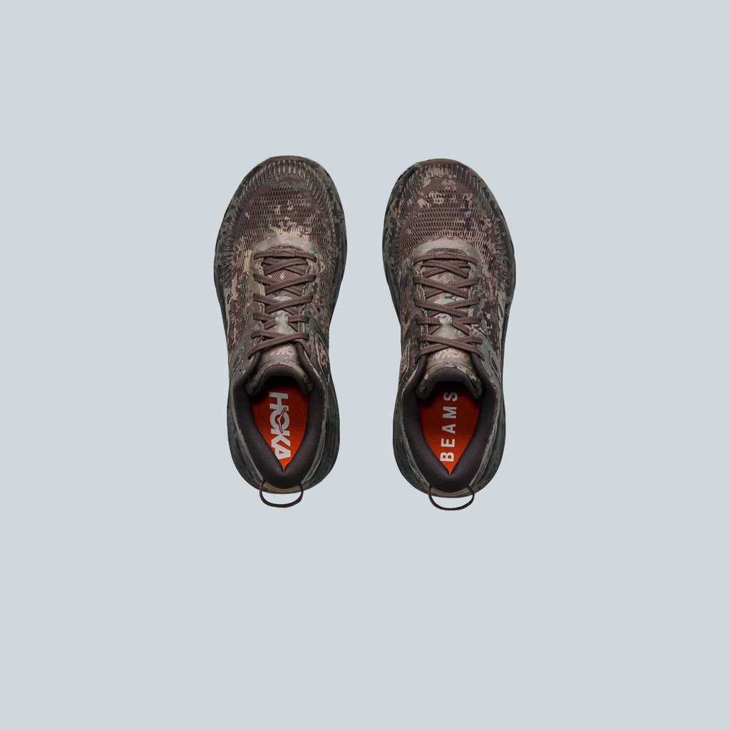 HOKA Bondi 7 BEAMS Chestnut Black Bean - dessus
