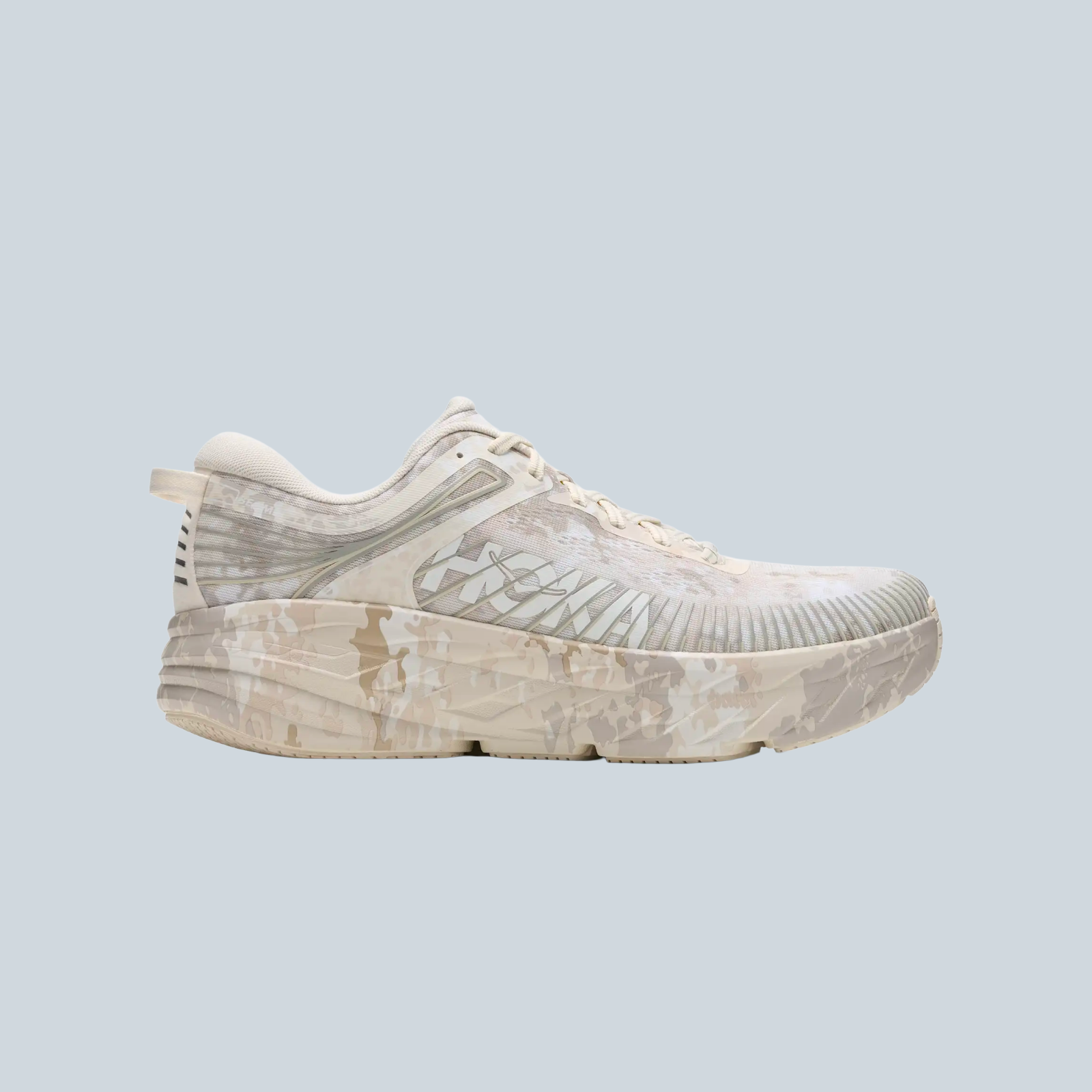 HOKA Bondi 7 BEAMS Turtledove Tidal Foam - profil extérieur