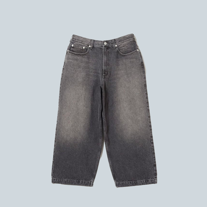 BALLOON WIDE DENIM - BLACK