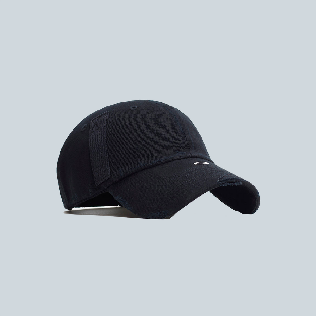 NANO LOGO STUDDED CAP - BLACK