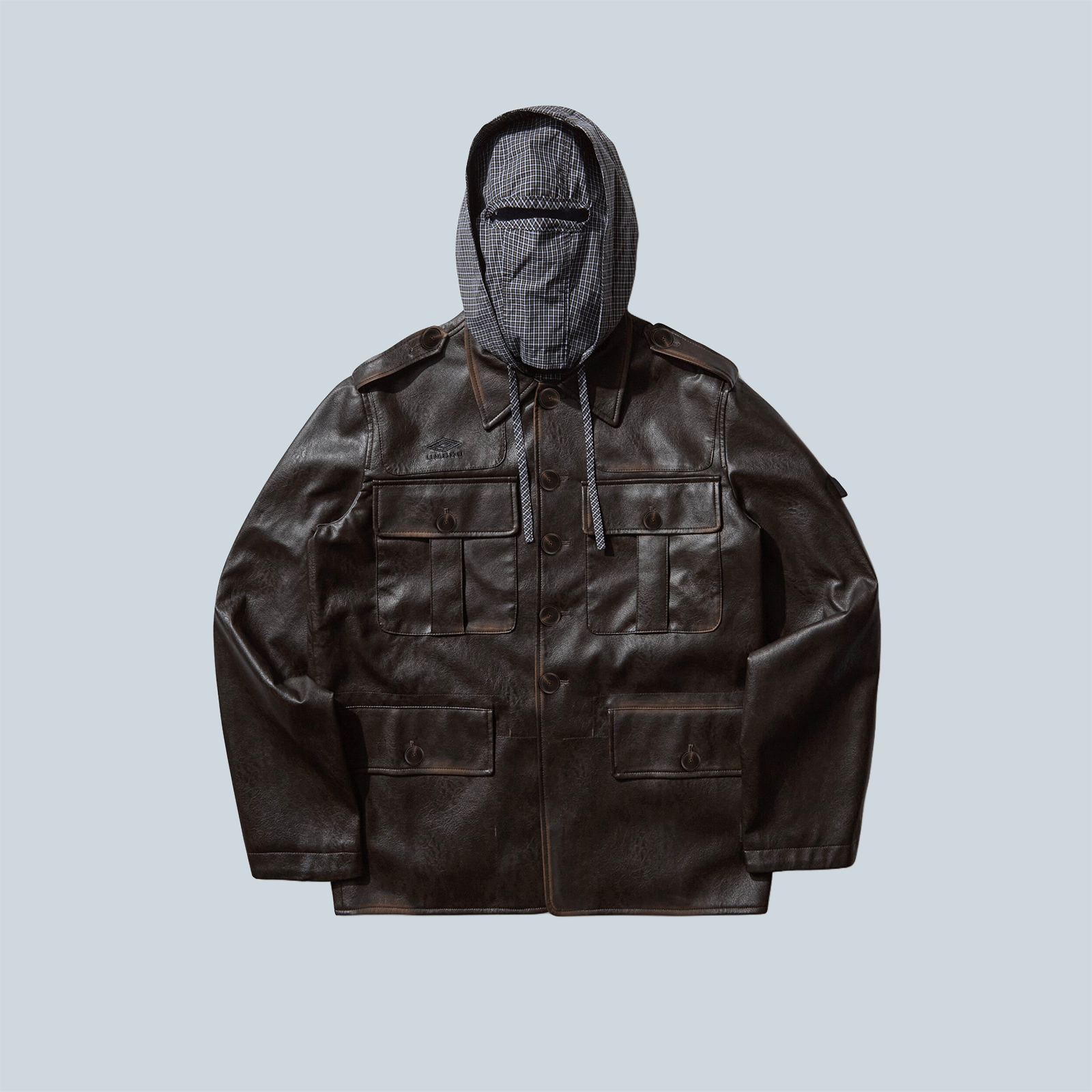 ECO LEATHER SERVICE JACKET - BURNT BROWN