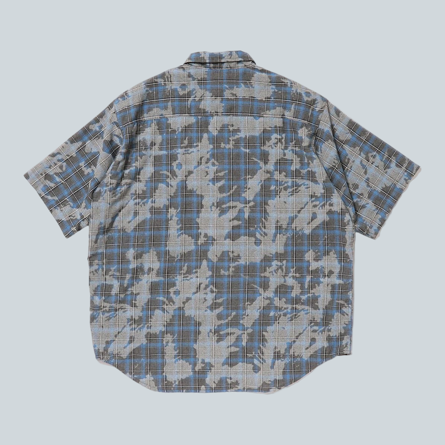 BEAMS BEAMS FADED WORK PLAID SHIRT - GREY image 1