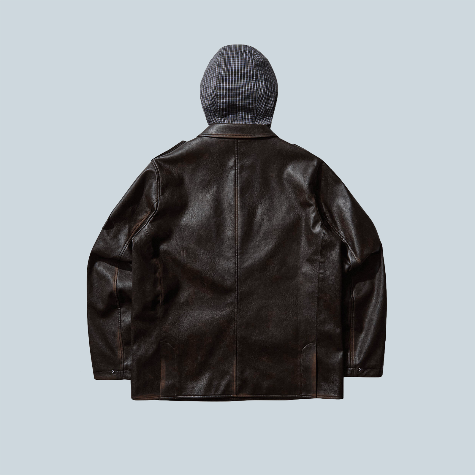 ECO LEATHER SERVICE JACKET - BURNT BROWN