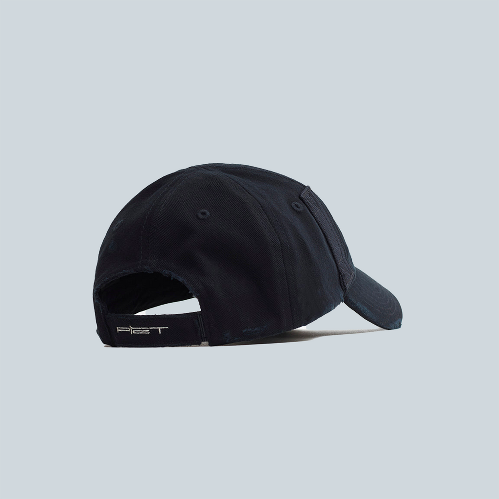 NANO LOGO STUDDED CAP - BLACK