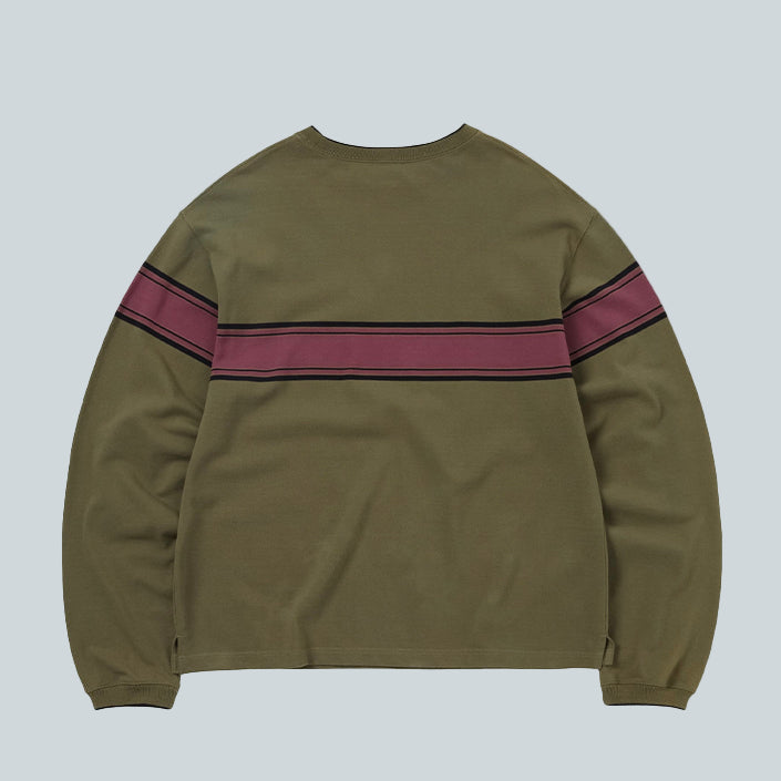 THISISNEVERTHAT PK LINE L/S TEE - OLIVE image 1
