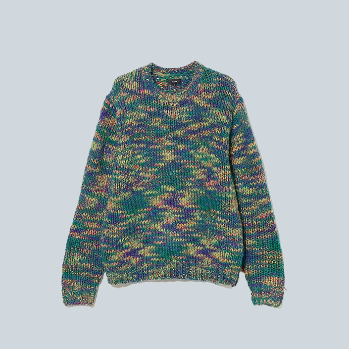 1.5 GAUGE MULTI BULKYCN CREWNECK - GREEN