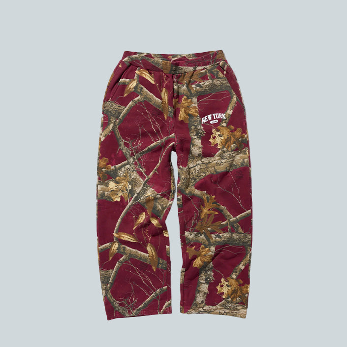 AWAKE NY NEW YORK ARCH SWEATPANTS - MERLOT image 1