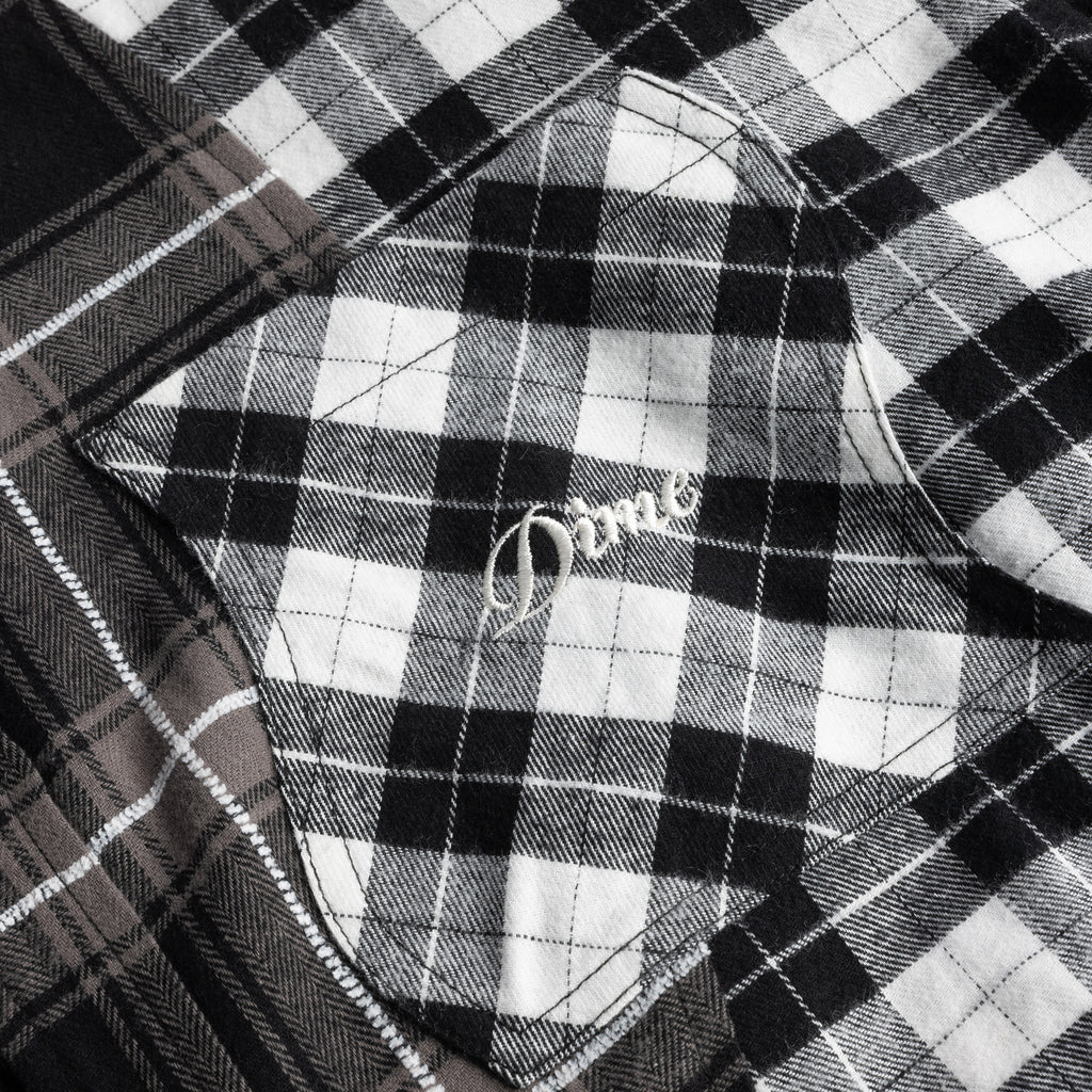 DIME MTL TRIPLE PLAID SHIRT - BLACK image 1