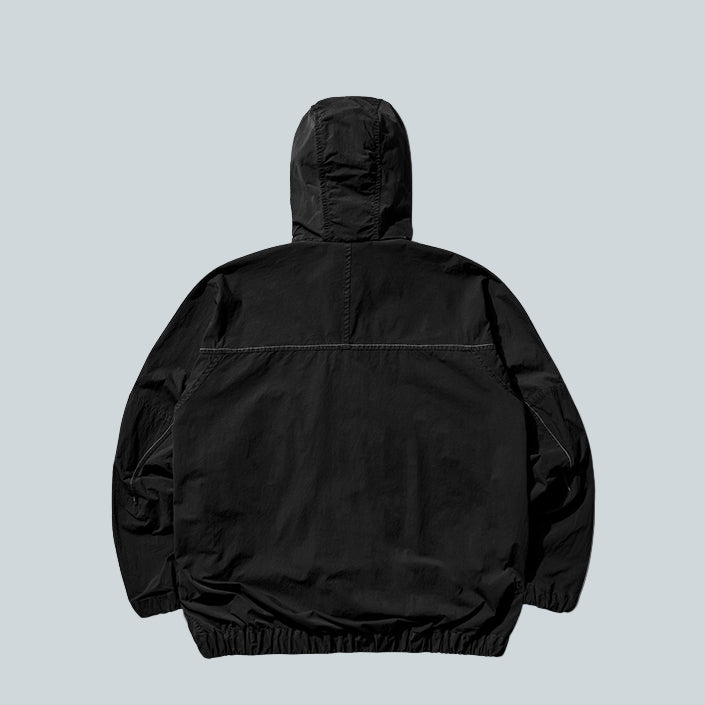 ROA X AND WANDER GARMENT DYE NYLON HOODED JACKET - BLACK image 1