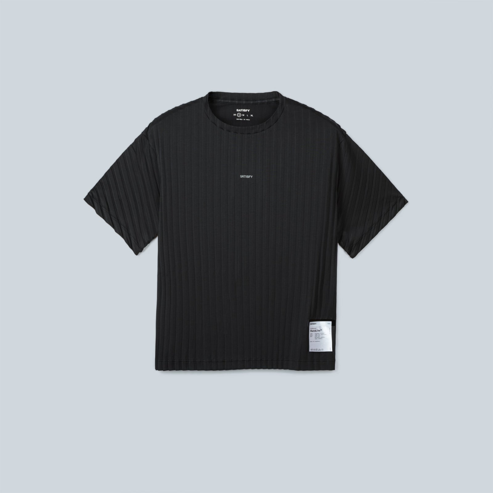 AURALITE PLEATED TSHIRT - BLACK