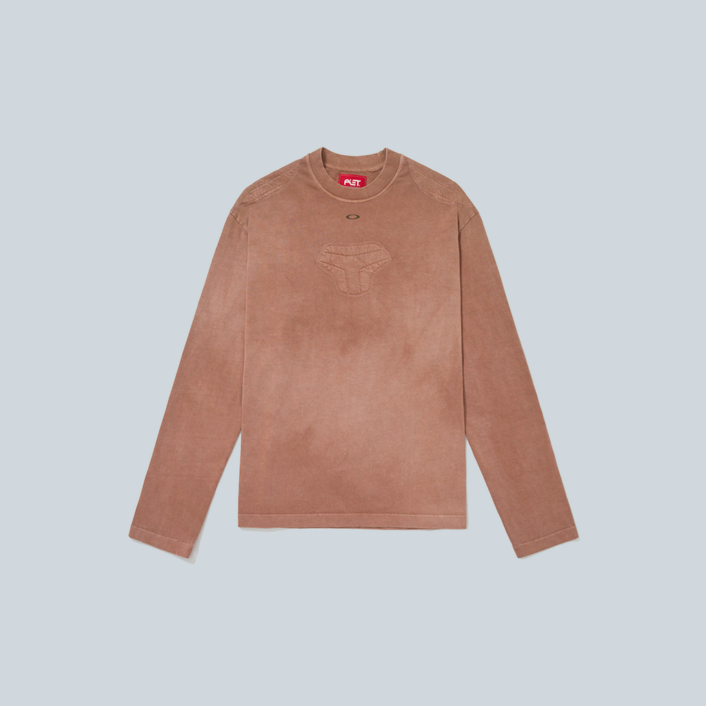 PADDED LONG SLEEVE TSHIRT - DARK TAN