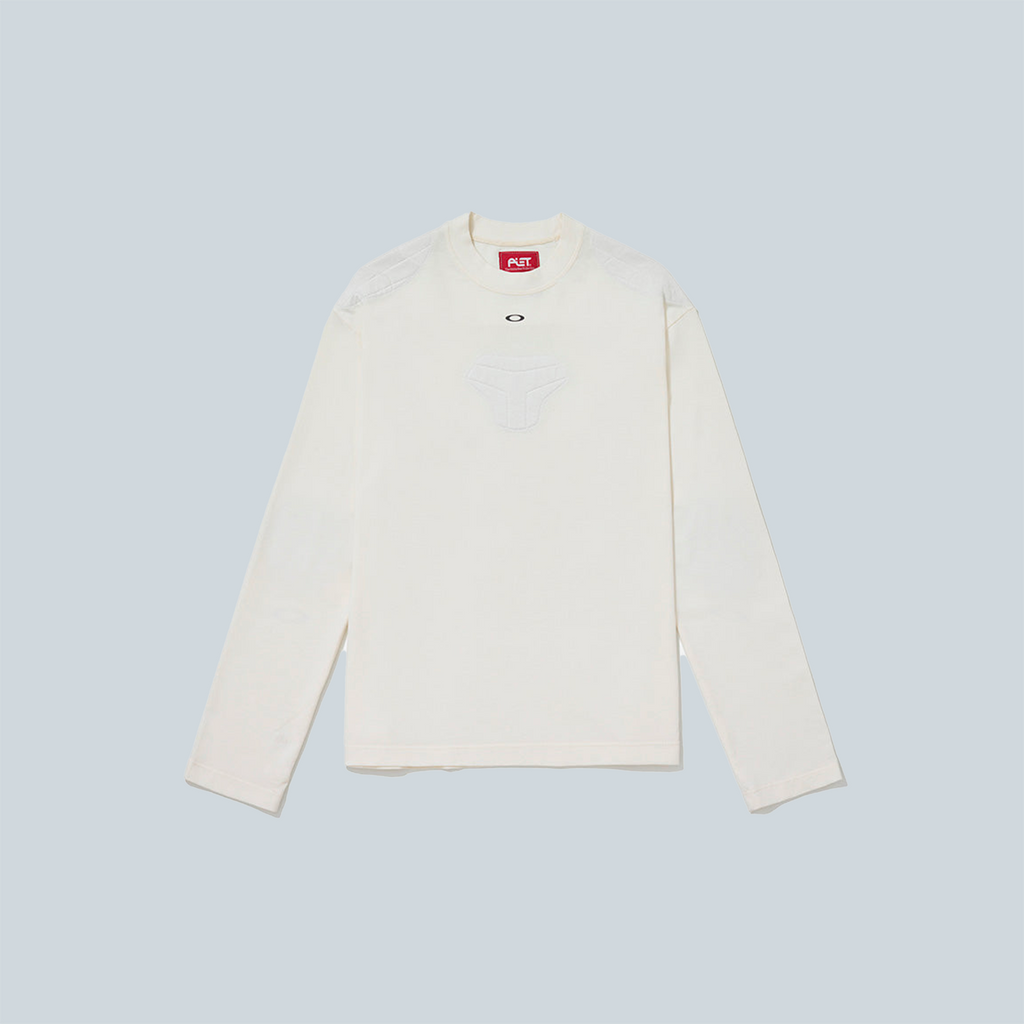 PADDED LONG SLEEVE TSHIRT - BONE WHITE