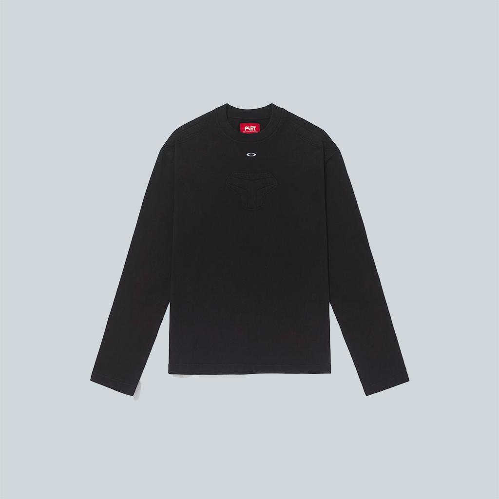 PADDED LONG SLEEVE TSHIRT - BLACK
