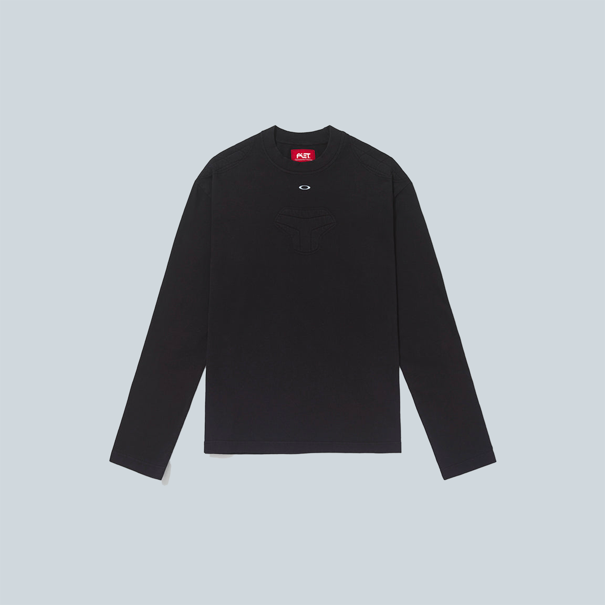 PADDED LONG SLEEVE TSHIRT - BLACK