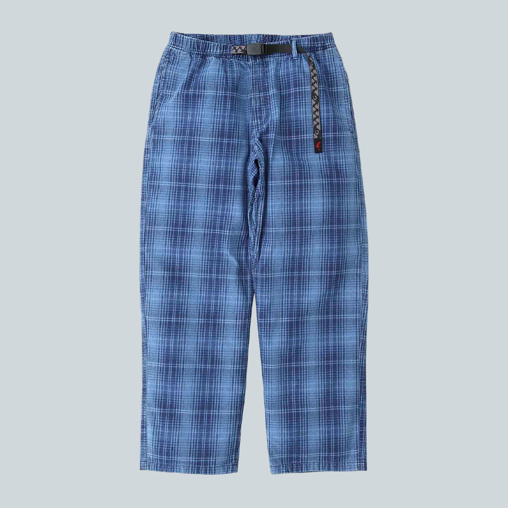 GRAMICCI O.G. DENIM PLAID PANT - INDIGO CHECKERED PLAID image 0