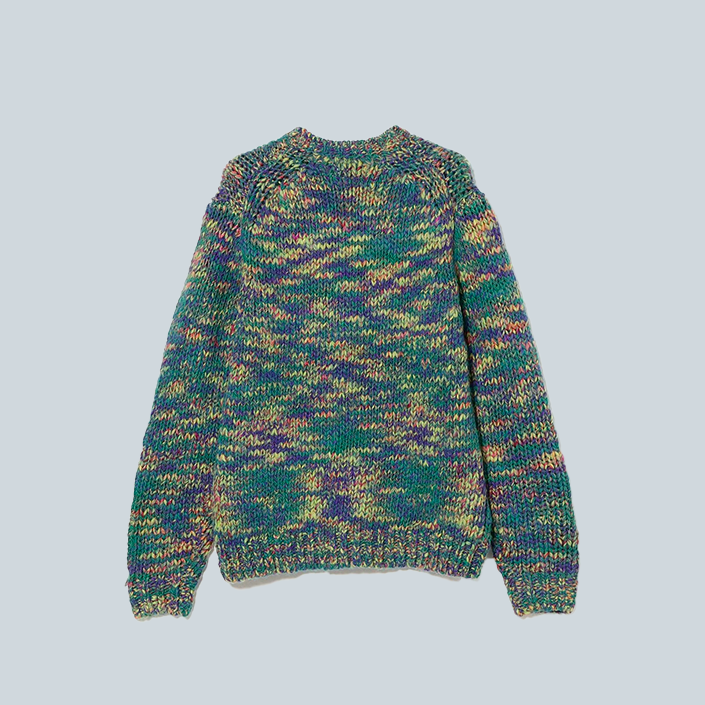 1.5 GAUGE MULTI BULKYCN CREWNECK - GREEN