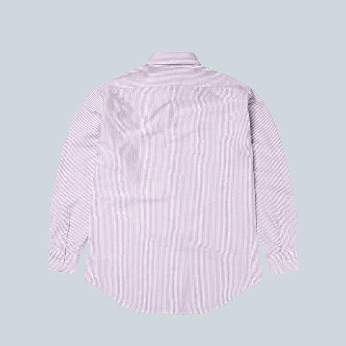 STRIPES LS OXFORD SHIRT - RED