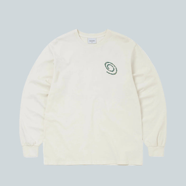 THISISNEVERTHAT SPIRAL LOGO L/S TEE - IVORY image 0