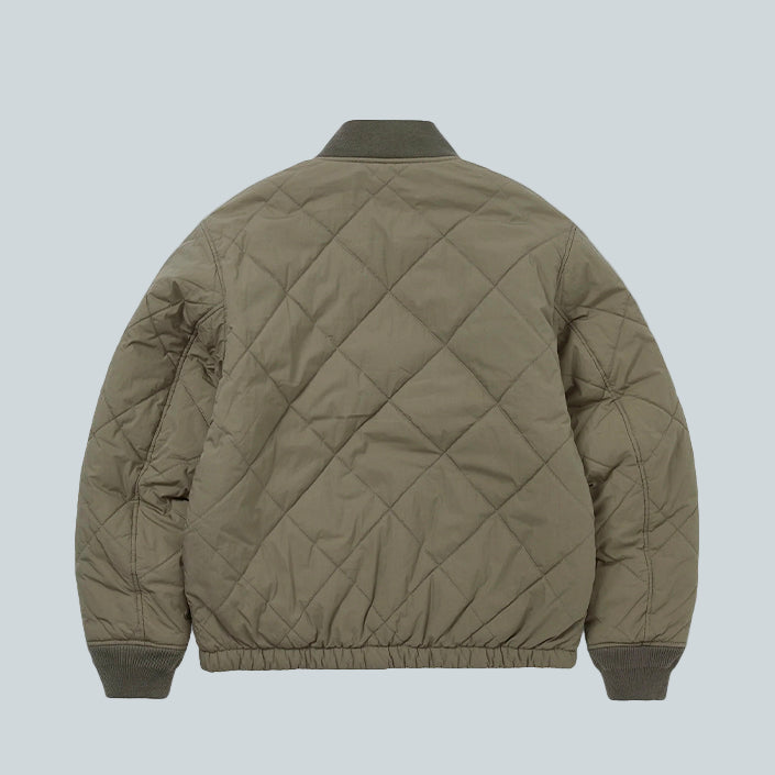 THISISNEVERTHAT REVERSIBLE BOMBER JACKET - DARK SAGE image 1
