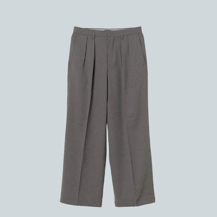 BEAMS WIDE SLACKS - GREY image 0