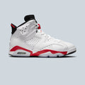 AIR JORDAN 6 RETRO - WHITE / WHITE / LT CRIMSON / BLACK