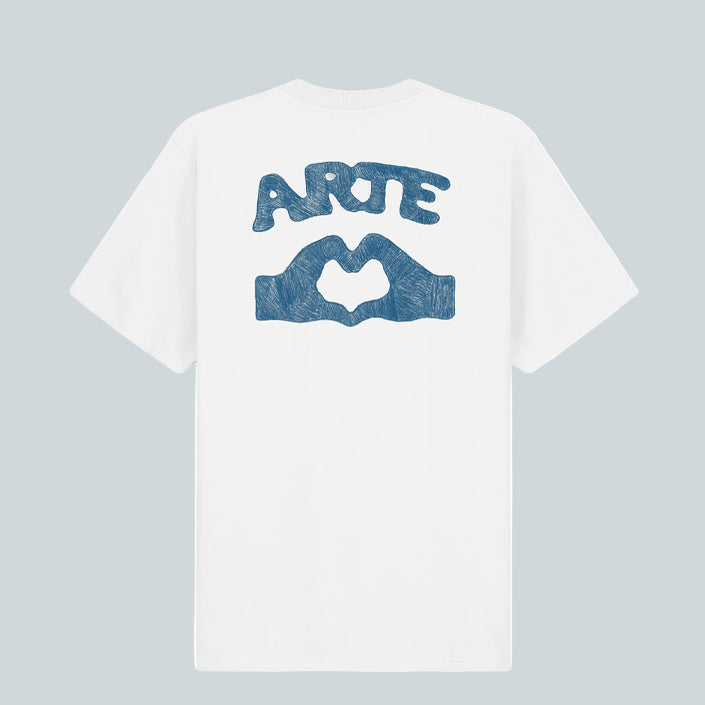 ARTE DIELS STITCH T- SHIRT - WHITE/BLUE image 0