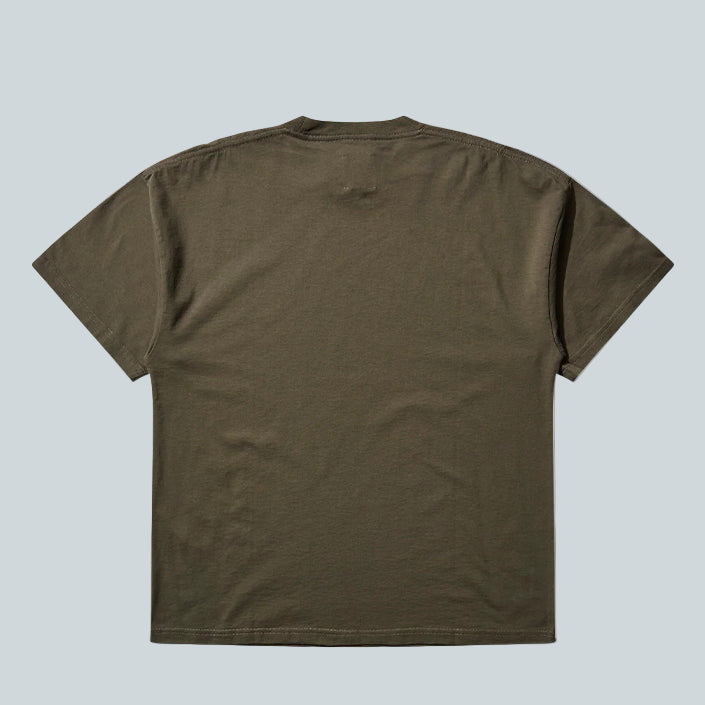 ROA LOGO ORGANIC TSHIRT - OLIVE image 1