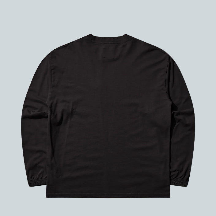 ROA LOGO ORGANIC LONG SLEEVE - BLACK image 1