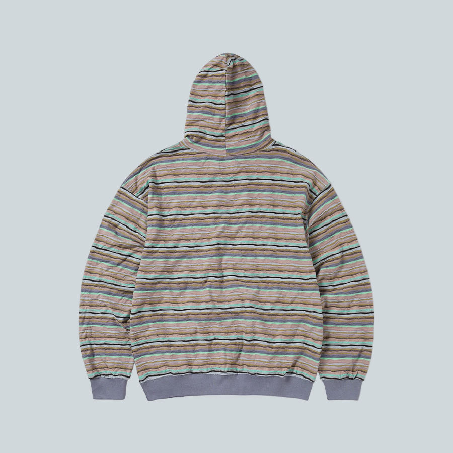 THISISNEVERTHAT WAVE JACQUARD HOODIE - PALE PEACH image 1