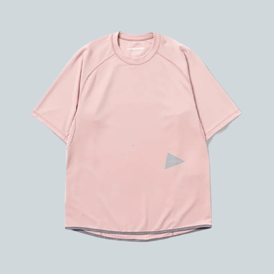 AND WANDER DRY JERSEY RAGLAN SS T - PINK image 0