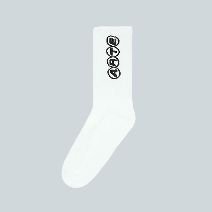 ARTE CIRCLE LOGO SOCKS - WHITE image 0