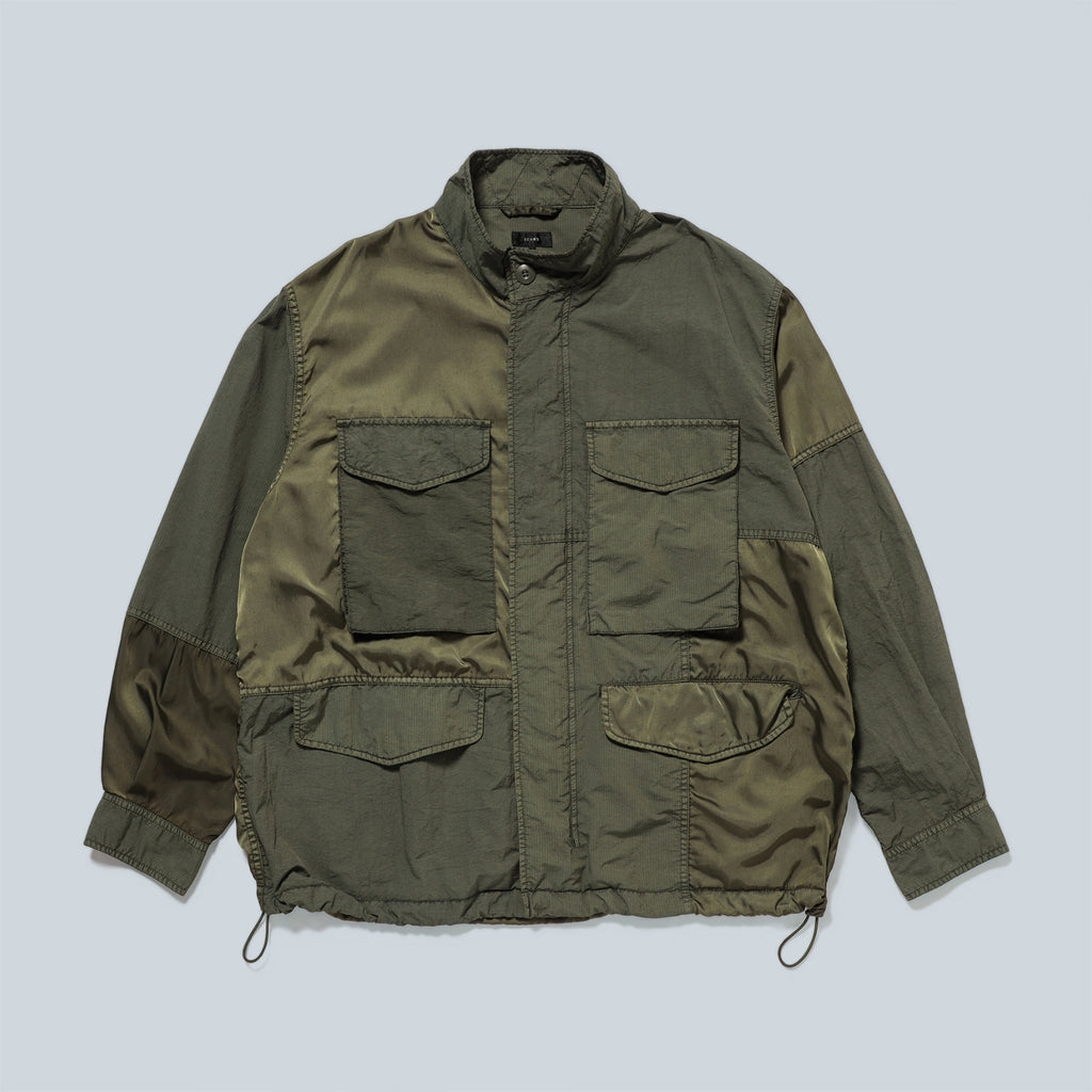3 TYPES FABRIC GARMENT DYE M65 JACKET - OLIVE