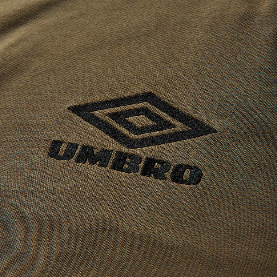 UMBRO LOGO MASK HOODIE - GREEN ARMY image 3