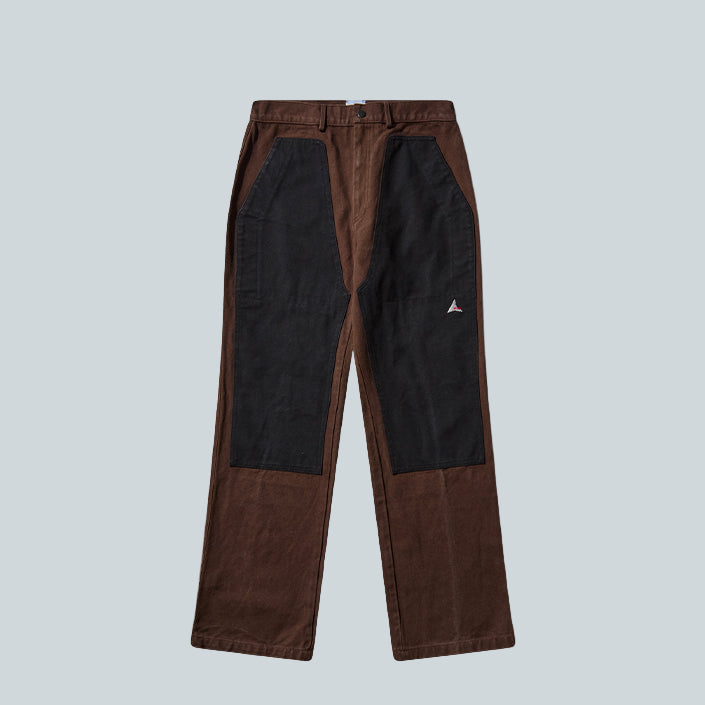 ROA FOMES DOUBLE KNEE WASHED CANVAS PANT - DARK BROWN BLACK image 0