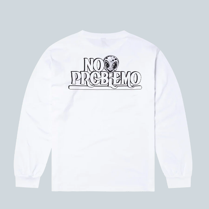 STICKERS LS TEE - WHITE